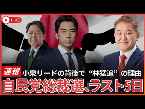 画像 自民党総裁選、ラスト5日 小泉リードの背後で“林猛追”が起きているのはナゼ？