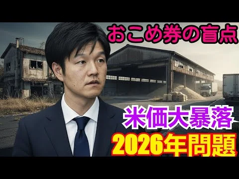 画像 【2026年問題】現役農家が警告！「おこめ券」の盲点が引き起こす米価大暴落のシナリオ | 民間業者の投げ売り対策
