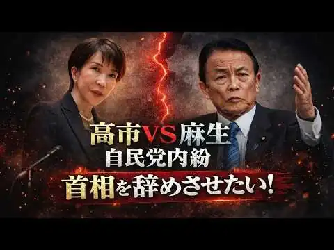 画像 高市早苗VS麻生太郎。首相を辞めさせたい自民党の政治家達。安冨歩東京大学名誉教授。一月万冊清水