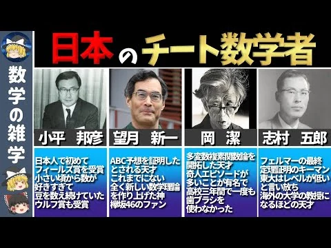 画像 【ゆっくり解説】日本が誇る天才数学者7選！！