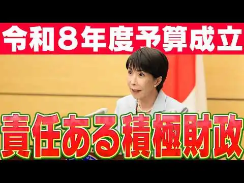 画像 【予算成立】令和８年度予算成立及び中東情勢への対応等についての会見【高市早苗】